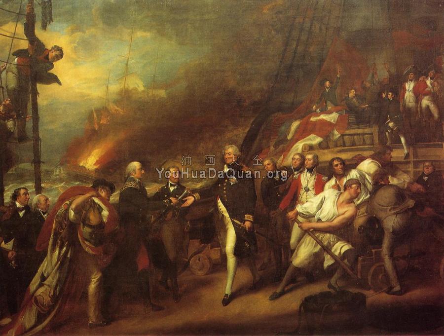 The Victory of Lord Duncan aka Surrender of the Dutch Admiral DeWinter to Admiral Duncan, 11 October 1797 - 约翰·辛格顿·科普利
